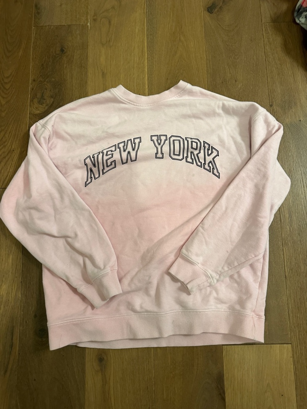 Garage Light Pink Graphic Crewneck Sweatshirt